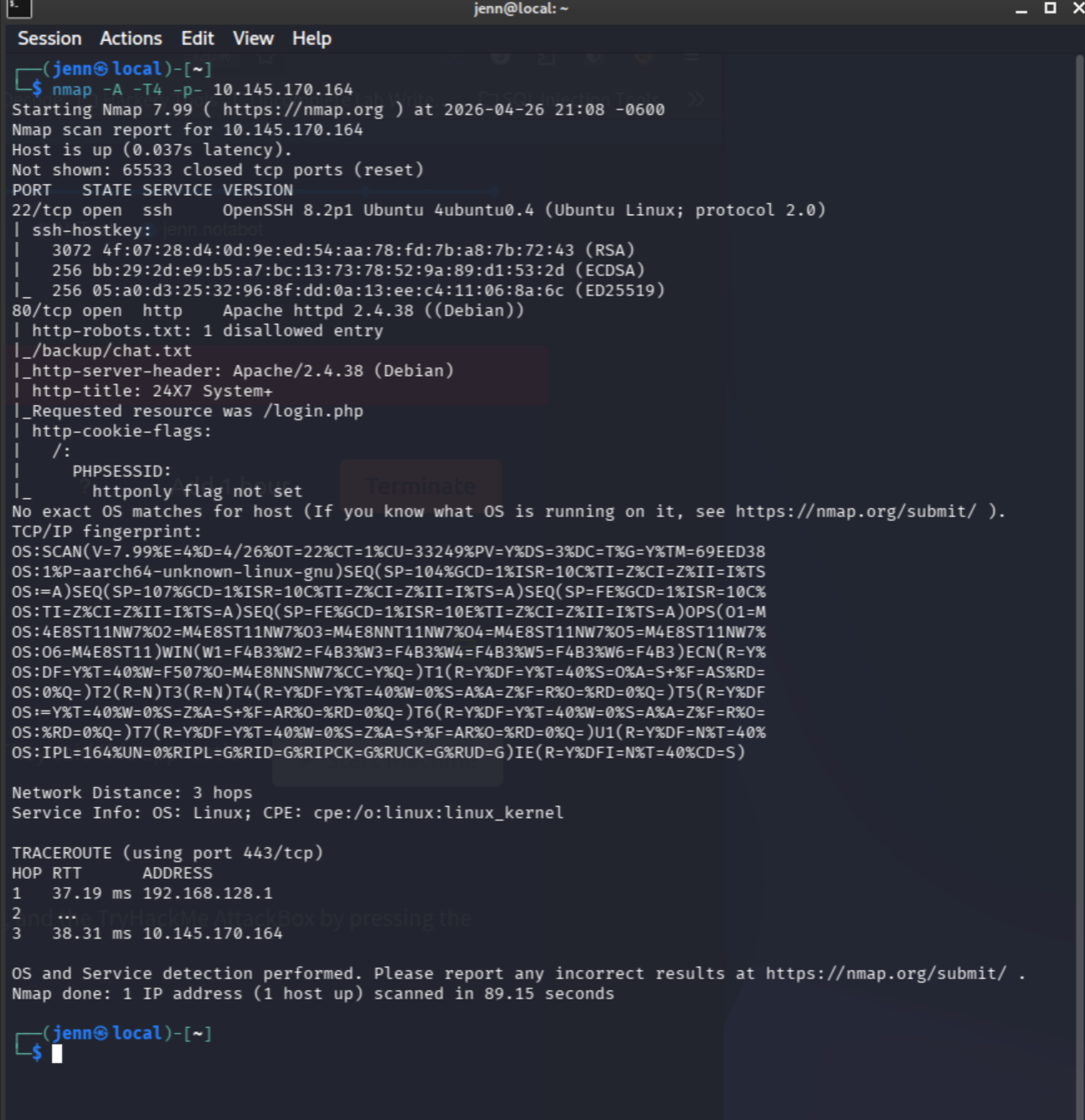 nmap initial scan